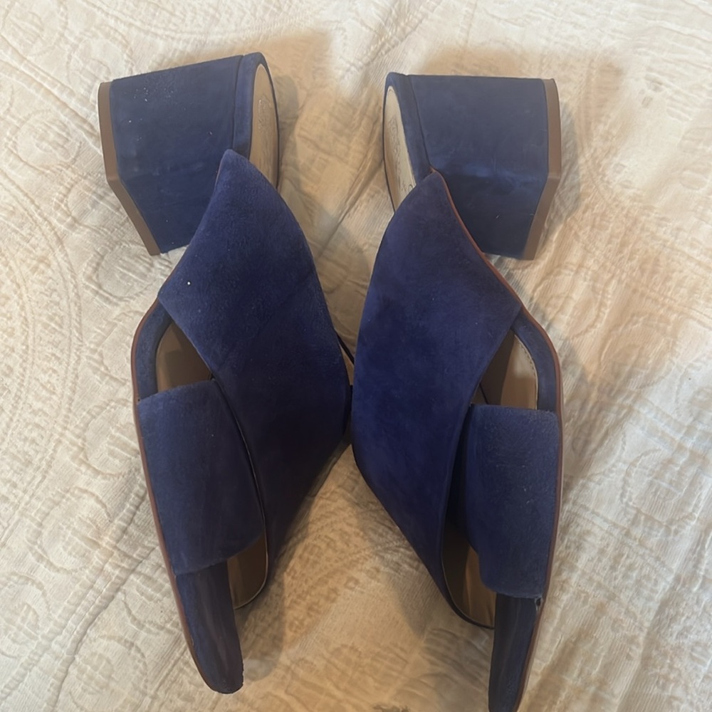 Vince Camuto Total Blue Suede Slides - image 4
